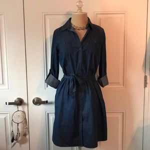 Maison Jules Chambray Shirt Dress